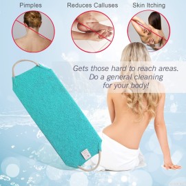 Evridwear Exfoliating Back Scrubber with Handles Two Sides for Body Shower Deep Cleans Skin Massages Invigorating Blood Circulation Men Women One Size (Angel Blue) Evridwear Exfoliating Back Scrubber with Handles Two Sides for Body Shower Deep Cleans Skin Massages Invigorating Blood Circulation Men Women One Size (Angel Blue)