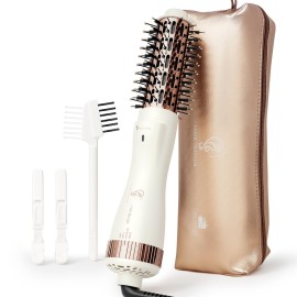 Hair Trends 1.5 Inch Round Brush Blow Dryer, Negative Ionic One Step Volumizer Dryer, 4-in-1 Hot air Brush-Not for Europe Travel