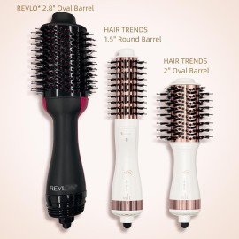 Hair Trends 1.5 Inch Round Brush Blow Dryer, Negative Ionic One Step Volumizer Dryer, 4-in-1 Hot air Brush-Not for Europe Travel