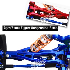 RCMYou Upgrades Suspension Arms for 1/8 Arrma Kraton 6S BLX,Outcast 6S BLX,Talion 6S BLX,Notorious 6S BLX,Aluminum Front Rear A Arms & Lower Upper Swing A-Arm Set Hops up w/Pivot Balls,6pcs,Red
