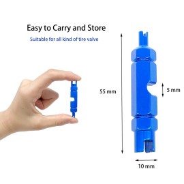 ZUFECY Valve Core Remover, Valve Core Repair Tool for Presta Schrader tubeless Cycling Tires (Blue)