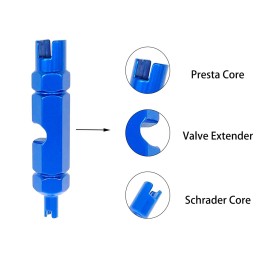 ZUFECY Valve Core Remover, Valve Core Repair Tool for Presta Schrader tubeless Cycling Tires (Blue)