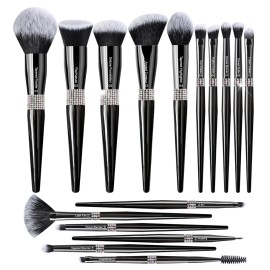 Bueart Design 16Pcs Premium Quality Labeled Pro Makeup Brushes Set with Foundations Powder Blush Concealer Blending Eyeshadow Contour Brush Bueart Design 16Pcs Premium Quality Labeled Pro Makeup Brushes Set with Foundations Powder Blush Concealer Blending Eyeshadow Contour Brush