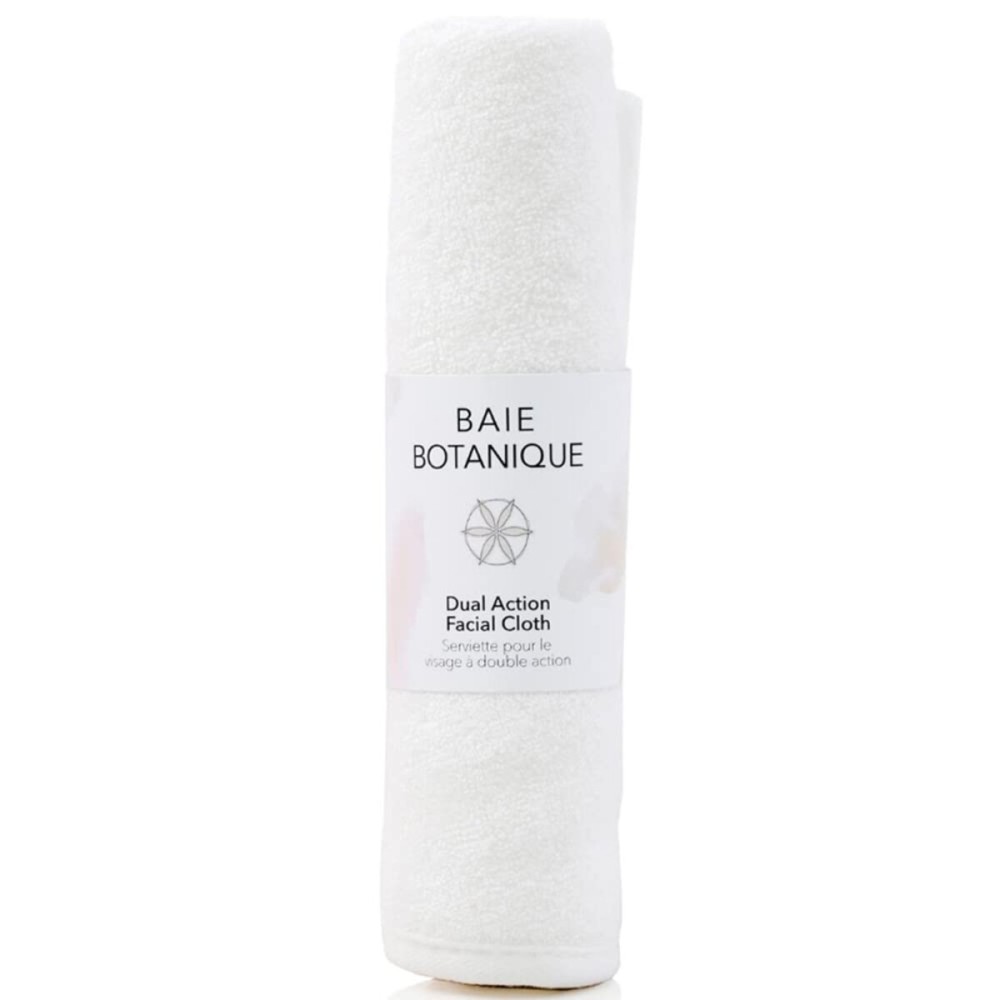 Baie Botanique Dual Action Facial Cloth - Luxury Cotton Muslin and Rayon Ultra-Soft Terry - 100% Natural