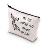 BDPWSS Mermaid Gift Beach Lover Makeup Bag I\'ve Got Gadgets And Gizmos Aplenty Summer Vacation Beach Themed Gift