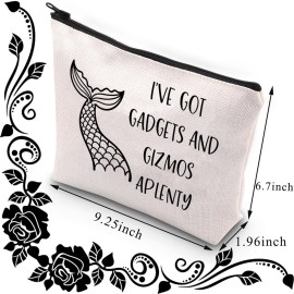 BDPWSS Mermaid Gift Beach Lover Makeup Bag I\'ve Got Gadgets And Gizmos Aplenty Summer Vacation Beach Themed Gift