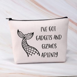 BDPWSS Mermaid Gift Beach Lover Makeup Bag I\'ve Got Gadgets And Gizmos Aplenty Summer Vacation Beach Themed Gift