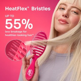 Wet Brush Speed Dry Hair Brush, Amazon Exclusive Aqua, Vented Design & Soft HeatFlex Bristles, Blow Dry Safe, Ergonomic Handle Manages Tangles & Uncontrollable Strands, Pain-Free Hair Accessories