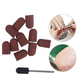 Pedicure Sanding,ANGGREK Sanding for Pedicure 10Pcs Nail Dedicated Head Grinding Sanding Polisher Sand Manicure Pedicure Toolpedicure Cups(13 * 19)