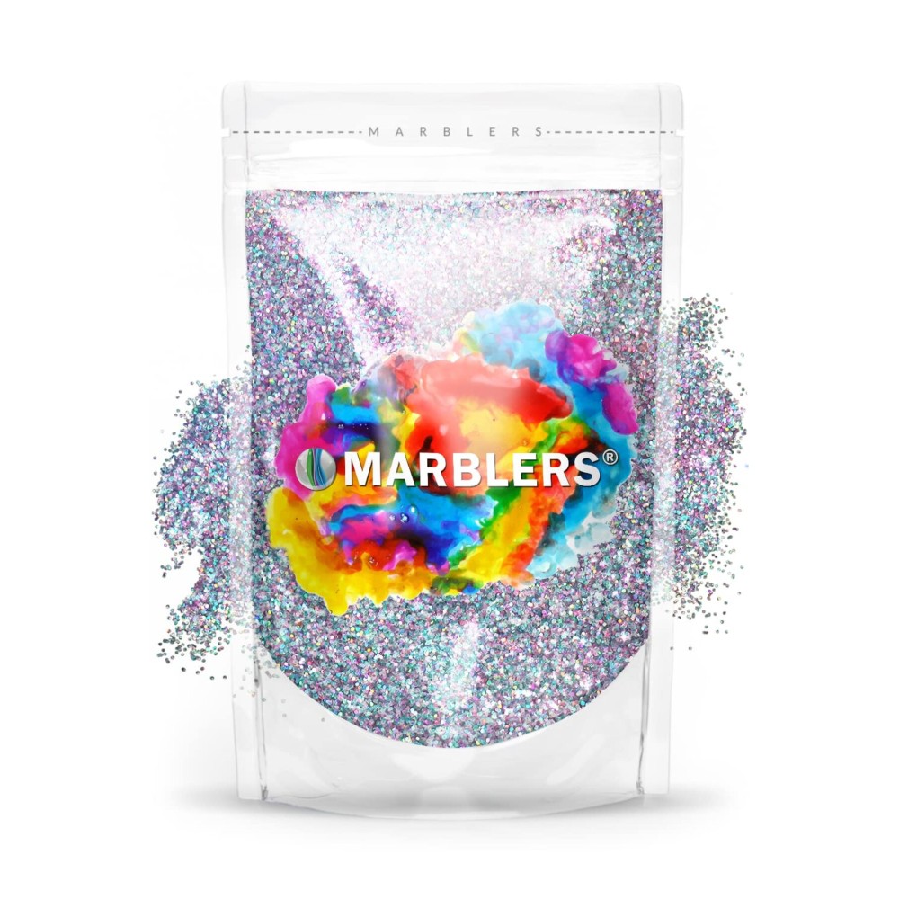 MARBLERS Holographic Glitter [Holo Fairy Powder] 3oz (85g) | Fine | Non-Toxic, Vegan, Cruelty-Free | Face, Body, Eyeshadow, Hair, Party Makeup | Nail Art, Polish | Resin, Tumbler, Slime, Craft
