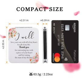 Mother of The Bride/Groom Gifts, Mother in Law Pocket Mirror, Wedding Mirror for Woman,Thank You Gifts, I Love You, Wedding Day Keepsake for Mother, Bridal Shower Gifts (Mother of Groom)