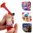 Pump Air Horn Mini, BANHAO Handheld Air Horn Hand Pumps Noisemakers for Sporting Events, Parties, Celebrations, Fun Birthday Party Favors and Goodie Bag Fillers for Kids and Adults, 5pcs 10Inch