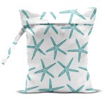 zcyxuuw Wet Dry Bag for Swimsuit, Travel, Beach, Pool, Diapers, Dirty Yoga Gym Clothes, Makeup, Waterproof Reusable Beach Bag with Ocean Decor Starfish Sea Horse Anchor