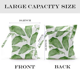 zcyxuuw Wet Bag, Wet Dry Bag, Wet Bag for Swimsuit, Travel, Beach, Pool, Diapers, Dirty Yoga Gym Clothes, Makeup Bag, Waterproof Tropical Palm Leaves Decor Jungle Palm Leaf Favors