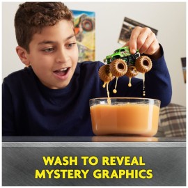 Monster Jam, Mystery Mudders 2-Pack Monster Trucks, Official 1:64 Die-Cast Vehicles, Wash to Reveal (Styles Will Vary), Kids Toys for Boys 3 and Up