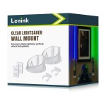 Lenink 2 Pack Clear Lightsaber Wall Mount, Lightsaber Holder Rack Compatible with Galaxys Edge Lightsabers, Darth Revan Lightsaber, Darth Vader Sabers and Most Lightsaber