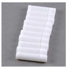 50 PCS White Plastic Empty Lip Balm Tubes Containers DIY Lipstick Lip Salve Tubes Holder Dispenser for Travel Business Trip Camping Hiking