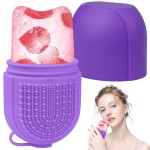 QiqaMole Ice Mold for Face,Ice Face Roller,Ice Roller Silicone Facial and Eye,Reusable Facial Treatment to Tone Skin & De-Puff The Eye Area and Lubricate The Skin