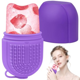 QiqaMole Ice Mold for Face,Ice Face Roller,Ice Roller Silicone Facial and Eye,Reusable Facial Treatment to Tone Skin & De-Puff The Eye Area and Lubricate The Skin