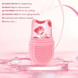 QiqaMole Ice Mold for Face,Ice Face Roller,Ice Roller Silicone Facial and Eye,Reusable Facial Treatment to Tone Skin & De-Puff The Eye Area and Lubricate The Skin