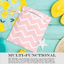 zcyxuuw Wet Bag, Wet Dry Bag, Wet Bag for Swimsuit, Travel, Beach, Pool, Diapers, Dirty Yoga Gym Clothes, Makeup Bag, Waterproof Reusable Minimalist Aesthetic Line Art Geometric Decor