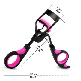 Eyelash Curlers with Comb IMMER LIEBEN Lash Curler with 5 Replacement Refills, 3 Combs, 10 Seconds Curl and Lifted Lashes Black and Purple