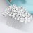 Olbye Bridal Hair Comb with Rhinestone Flower Headpiece - Crystal Side Combs for Brides and Bridesmaids (Silver)