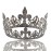 Alloy Rhinestone King Queen Round Crown Party Hair Accessories For Costume Cosplay Prom Pageant Homecoming Wedding (Black)