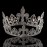 Alloy Rhinestone King Queen Round Crown Party Hair Accessories For Costume Cosplay Prom Pageant Homecoming Wedding (Black)