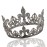 Alloy Rhinestone King Queen Round Crown Party Hair Accessories For Costume Cosplay Prom Pageant Homecoming Wedding (Black)