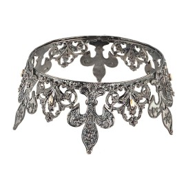 Alloy Rhinestone King Queen Round Crown Party Hair Accessories For Costume Cosplay Prom Pageant Homecoming Wedding (Black)