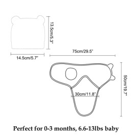 Exemaba Baby Swaddle Sleep Sack with Hat Set for 0-3 months 3-Pack Soft Cotton Newborn Wearable Swaddle Wrap for Girls Boys(Grey & Star & Stripe)