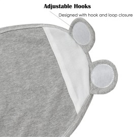 Exemaba Baby Swaddle Sleep Sack with Hat Set for 0-3 months 3-Pack Soft Cotton Newborn Wearable Swaddle Wrap for Girls Boys(Grey & Star & Stripe)