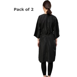PERFEHAIR Salon Robes for Clients, Pack of 2, Hair Color Cape Kimono Gown Style, Grooming Smocks for Women & Men, 5 Snaps Closures PERFEHAIR Salon Robes for Clients, Pack of 2, Hair Color Cape Kimono Gown Style, Grooming Smocks for Women & Men, 5 Snaps Closures
