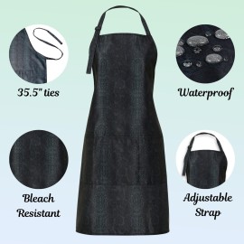 Plum Hill Snakeskin Hair Stylist Apron for Cosmetology, Nail Tech, Esthetician, Make-up Artist - Waterproof Bleach Proof - Hairdresser Apron with Pockets Plum Hill Snakeskin Hair Stylist Apron for Cosmetology, Nail Tech, Esthetician, Make-up Artist - Waterproof Bleach Proof - Hairdresser Apron with Pockets