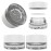 5ml Supercell Clear Glass Thick Child Resistant Containers - Concentrate Storage Jars for Oil, Lip Balm, Wax, Cosmetics - Premium PE Cap Seal White Lid (10)