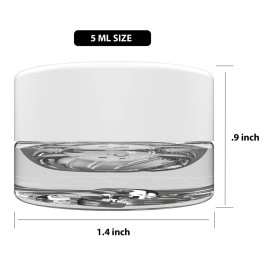 5ml Supercell Clear Glass Thick Child Resistant Containers - Concentrate Storage Jars for Oil, Lip Balm, Wax, Cosmetics - Premium PE Cap Seal White Lid (10) 5ml Supercell Clear Glass Thick Child Resistant Containers - Concentrate Storage Jars for Oil, Lip Balm, Wax, Cosmetics - Premium PE Cap Seal White Lid (10)