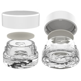 5ml Supercell Clear Glass Thick Child Resistant Containers - Concentrate Storage Jars for Oil, Lip Balm, Wax, Cosmetics - Premium PE Cap Seal White Lid (10) 5ml Supercell Clear Glass Thick Child Resistant Containers - Concentrate Storage Jars for Oil, Lip Balm, Wax, Cosmetics - Premium PE Cap Seal White Lid (10)