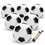 Zantrech 6 Pack Soccer Balls with Pump Needle, Size 3 Soccer Training Ball Practice for Kids,Youth and Adults, Soccer Ball Bulk