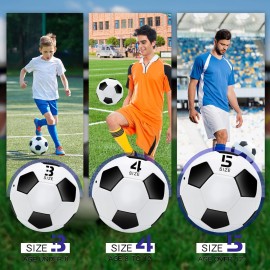 Zantrech 6 Pack Soccer Balls with Pump Needle, Size 3 Soccer Training Ball Practice for Kids,Youth and Adults, Soccer Ball Bulk