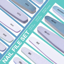 MORGLES Nail File Buffer, Professional 12 Pcs Emory Nail File and Buffer for Acrylic/Natural/Gel Nails (100/150/180/220/240/280/1000/4000 Grit) MORGLES Nail File Buffer, Professional 12 Pcs Emory Nail File and Buffer for Acrylic/Natural/Gel Nails (100/150/180/220/240/280/1000/4000 Grit)