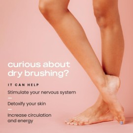 KoluaWax Exfoliating Brush, Body Scrubber for Wet or Dry Brushing, Waxing Prep for Skin and Ingrown Hair, Soft Bristle for Scrubbing, Lymphatic Drainage and Blood Circulation Improvement