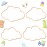 4 Pieces Boho Nursery Cloud Star Wall Decor Wooden Babyroom Moon Rattan Wall Decor Wooden Rainbow for Children Baby Kids Boys Girls Bedroom Nursery Pendant(Cloud)
