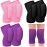 Hungdao 3 Pairs Volleyball Knee Pads for Kids Soft Breathable Brace Non Slip Padded Sponge Knee Support for Girls Boys Dance, Football, Skating, Running, Youth Sports(Small,Pink, Purple, Black)