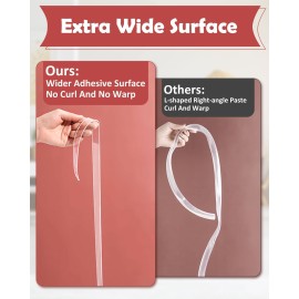 Baby Proofing, Clear Edge Protector Strip, Soft Corner Protectors for Kids, Baby Child Safety Tables Corner Guards for Furniture Against Sharp Corners for Cabinets, Tables, Drawers 16.4ft