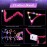 Xinnun 50 Pcs LED Cat Ear Headbands Bulk, Light up Flower Headband Glow Crown Rabbit Ear Head Accessories for Glow in the Dark Party (Cat)