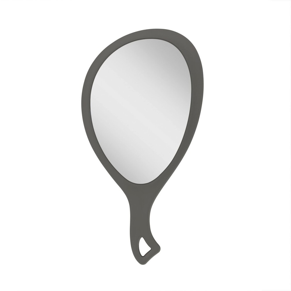 Zadro Large Hand Mirror with Handle Salon Mirrors for Hair Stylist, Big Handheld Mirror Makeup Mirror Wall Mounted Hang (1, Pebble Gray, Medium: 15 x 8)