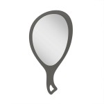 Zadro Large Hand Mirror with Handle Salon Mirrors for Hair Stylist, Big Handheld Mirror Makeup Mirror Wall Mounted Hang (1, Pebble Gray, Medium: 15 x 8)