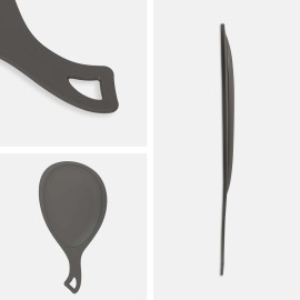 Zadro Large Hand Mirror with Handle Salon Mirrors for Hair Stylist, Big Handheld Mirror Makeup Mirror Wall Mounted Hang (1, Pebble Gray, Medium: 15 x 8)