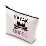 TSOTMO Kayak gift Kayak Girl Paddling Lover Gift Kayak Queen Zipper Pouch Makeup Bag (KAYAK QUEEN)